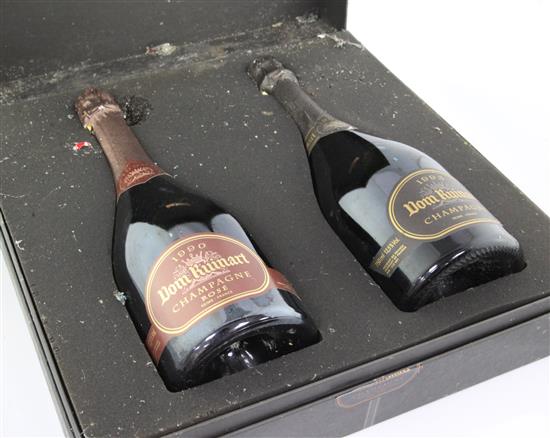 One bottle of Dom Ruinart Champagne 1993 and one bottle of Dom Ruinart Rose Champagne 1990,